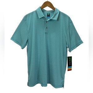 NWT Pro Tour CoolPlay™ Striped Golf Polo Shirt UPF 15